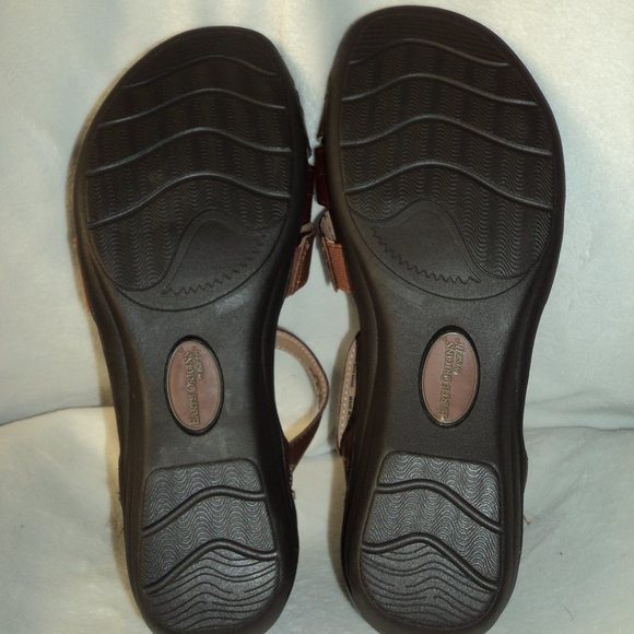 NWOT Earth Origins Women's 11 M Rosie Sandals Shoes Brown Leather Peep Toe - Picture 4 of 13